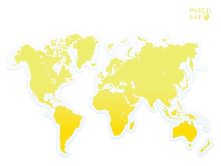 world map yellow.のイラスト素材