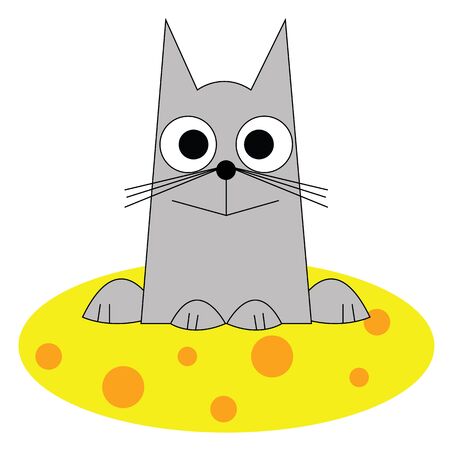 Cat On A Carpet.のイラスト素材