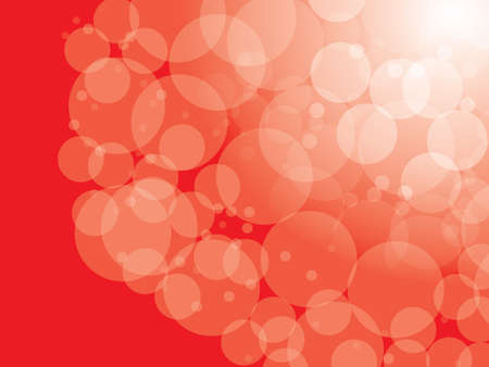 Abstract  Red circular bokeh background. Vector illustration.のイラスト素材