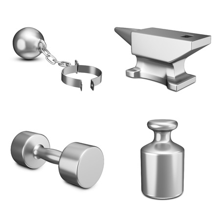 Render a icon weightの写真素材