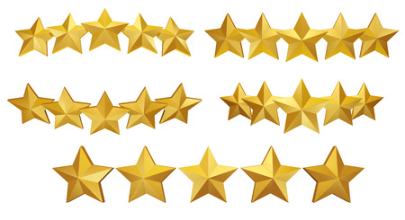 A set of stars, useful graphic to use on websitesの写真素材
