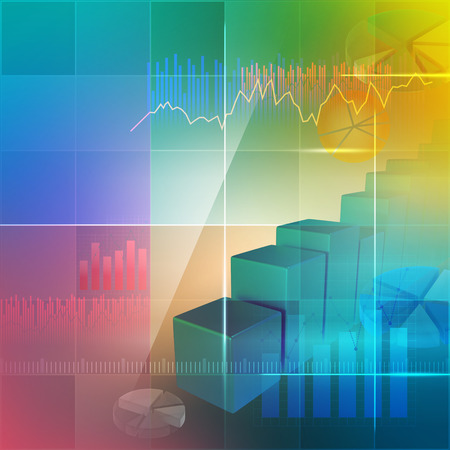 Colorful background for illustrating businessの写真素材