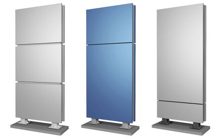 Outdoor advertising set made of metalの写真素材