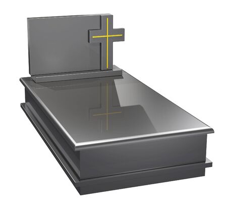 Illustration of a typical Polish granite graveの写真素材