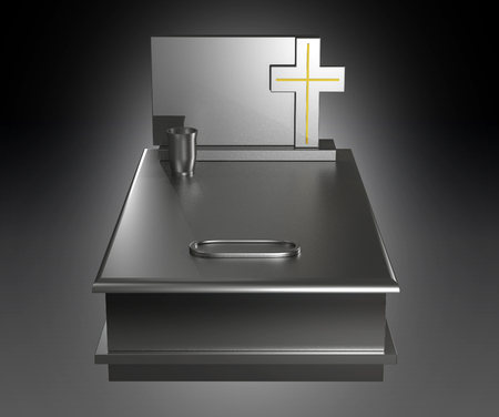 Illustration of a typical Polish granite graveの写真素材