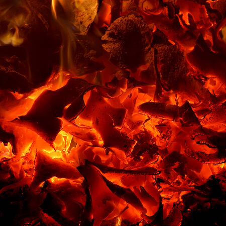 Glowing ashesâembers backgroundの写真素材