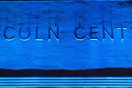 Lincoln Center close up sign in Miami, USAの写真素材