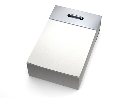 Tear-off calendar isolated on whiteの写真素材