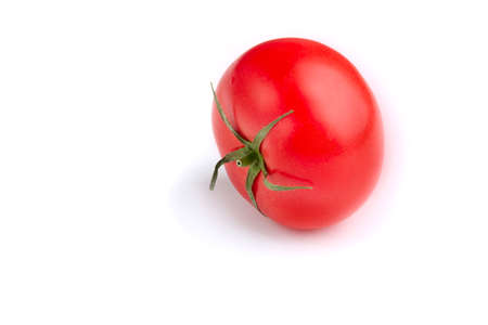 Closeup of tomatoes on the isolated on white.の写真素材