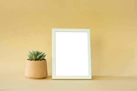 Frame with white color with empty space with decorative mini flowers.
