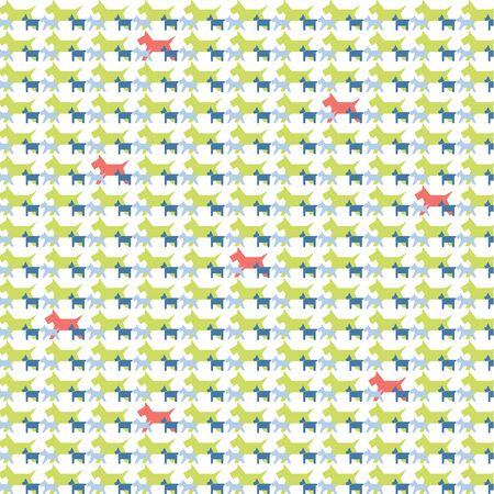 colorful dog graphic patternのイラスト素材