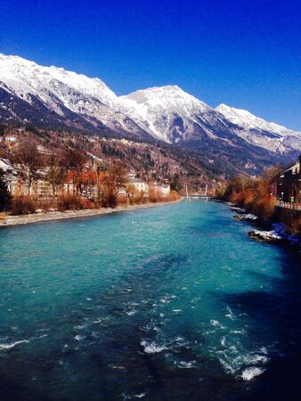 River and alps mountain