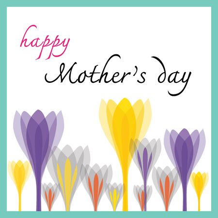 Happy mothers day with tulipのイラスト素材