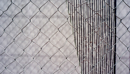 concrete wall texture with mesh horizontalの写真素材