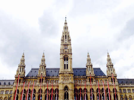 Historical building cityhall in vienna Austriaの素材