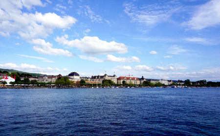 zurich lake landscapeの写真素材