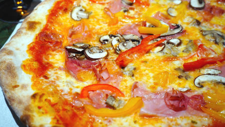pizza close up italian styleの写真素材