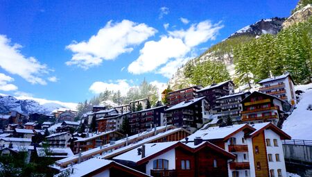 Scenery of Zermatt Switzerland Europeの写真素材