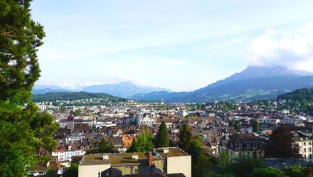 Viewpoints from historical castle in Lucerne Switzerlandのeditorial素材
