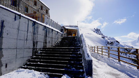 stair of Building at Gornergrat station Matterhorn Zermatt Switzerlandのeditorial素材