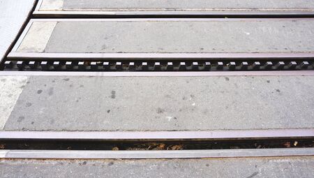railway track at Train station Lucerne  Switzerlandの写真素材