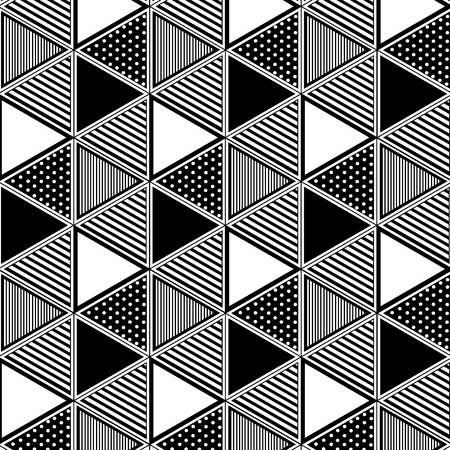 Triangle pattern seamless mixed backgroundのイラスト素材