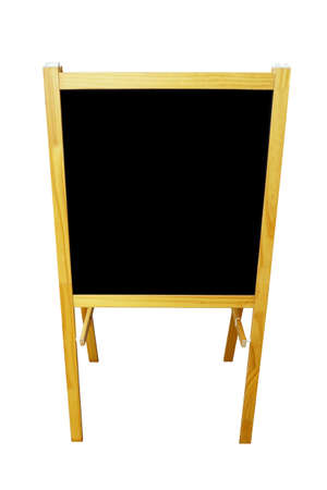 blank black board menu front  isolated objectの写真素材