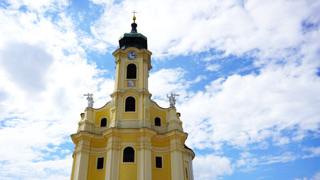 historical church tower close up Austriaのeditorial素材