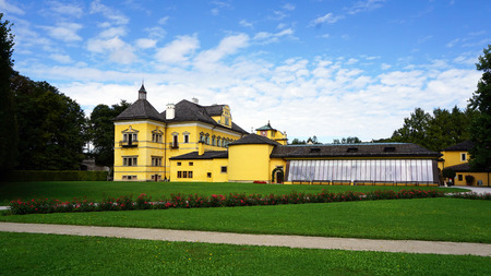 Hellbrunn palace and the park in Salzburg, Austriaのeditorial素材