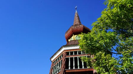 Antique tower in Skansen open air Museum in Stockholm, Swedenのeditorial素材