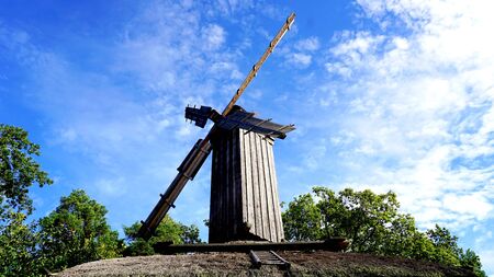Antique Windmill Skansen open air Museum in Stockholm, Swedenのeditorial素材