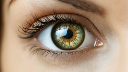 Beautiful female eye close up macro shoot optical health concept AI-generatedの素材