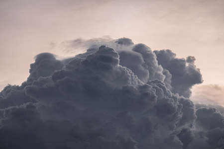 These images of a storm approaching rural parts of india were shot during low light condtions using a telephoto lens and fully zoomedの写真素材