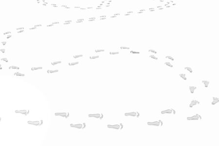 Walking on Whiteの写真素材