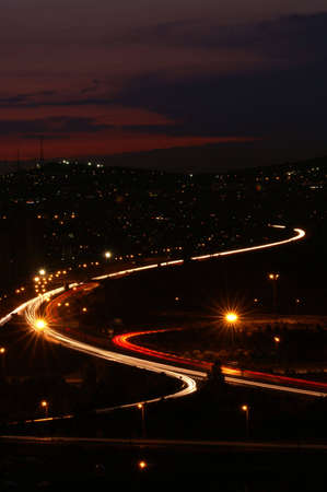night scene of Isanbul, Turkeyの写真素材
