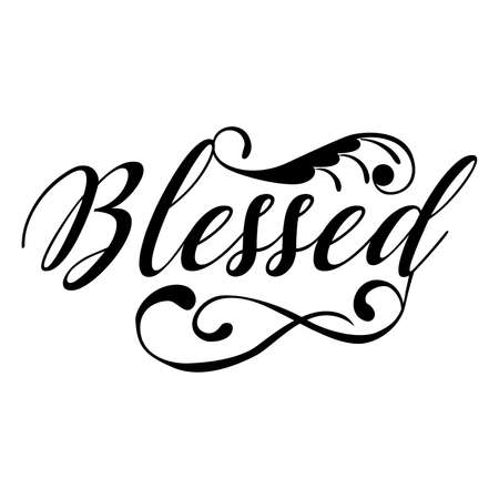 Blessed, Thankful Life T shirtのイラスト素材