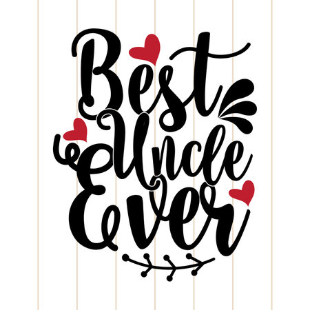 best uncle ever, blessed uncle typography vintage style designのイラスト素材