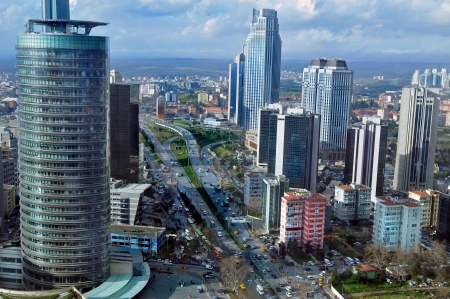 Skyscraper in istanbulの写真素材