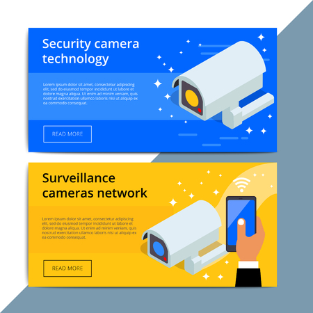 Security Camera Promo Web Banner Ad Video Surveillance Equipment