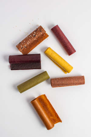 Sweet pure fruit pastille. Natural sweets from berries and fruits. Useful sweets are pastilles,...