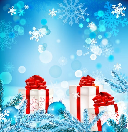 Vector winter background with beautiful various snowflakesのイラスト素材