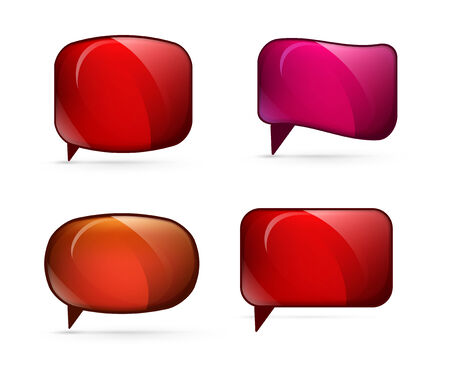 The illustration of  red 3D bannersのイラスト素材