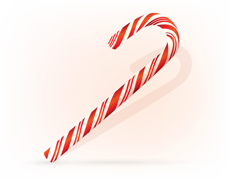 The illustration of red striped candy caneのイラスト素材
