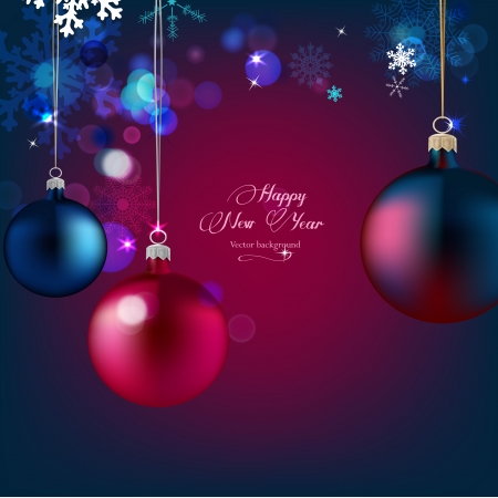 Vector illustration of beautiful blue christmas ballsのイラスト素材
