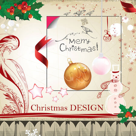 Vector collection of Christmas Ornaments and Decorative Elementsのイラスト素材