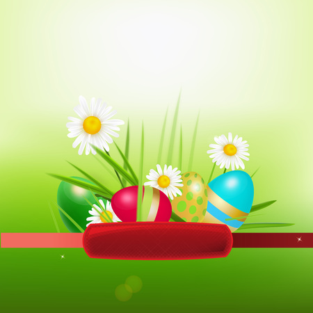 The illustration of colorful Easter background. Vector Image.のイラスト素材