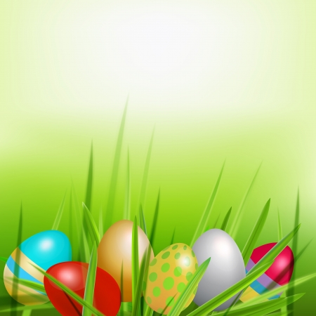 The illustration of colorful Easter background. Vector Image.のイラスト素材