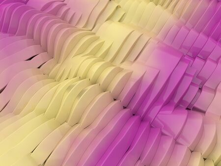 Abstract swirly colorful pink shape background. 3D renderingの写真素材