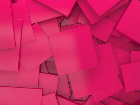 Red square abstract background. 3D renderingの写真素材