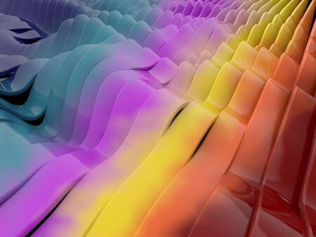Abstract swirly colorful shape background. 3D renderingの写真素材
